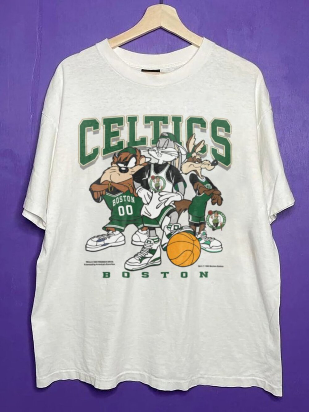 Vintage Boston Celtics Looney Tunes Shirt, Retro NBA Boston Celtics Shirt Tee